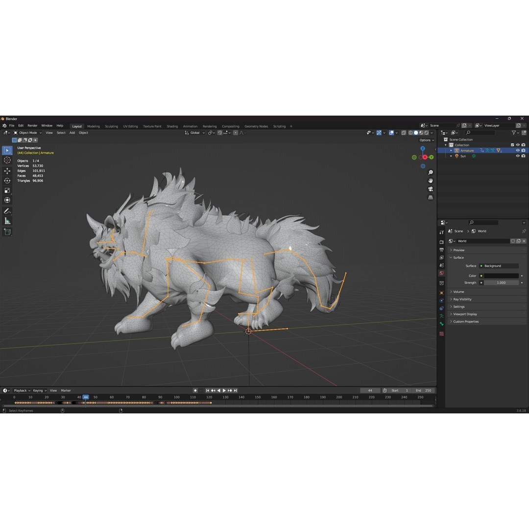 Qilin 3D Model – Rigged Animal Animation with PBR Textures, FBX - View 20