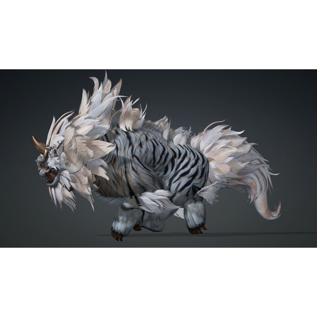 Qilin 3D Model – Rigged Animal Animation with PBR Textures, FBX - View 7