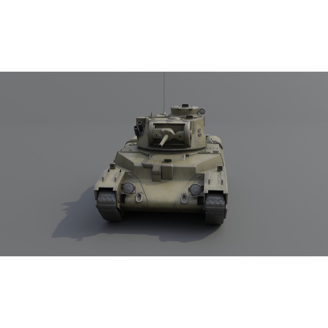 Matilda II Infantry Tank 3D Model – Low Poly PBR Game Asset, FBX, Blender - View 19