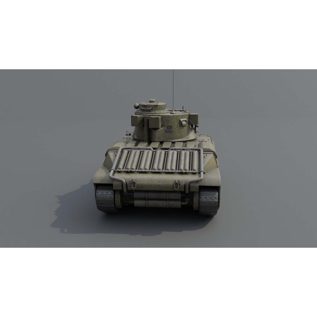 Matilda II Infantry Tank 3D Model – Low Poly PBR Game Asset, FBX, Blender - View 20
