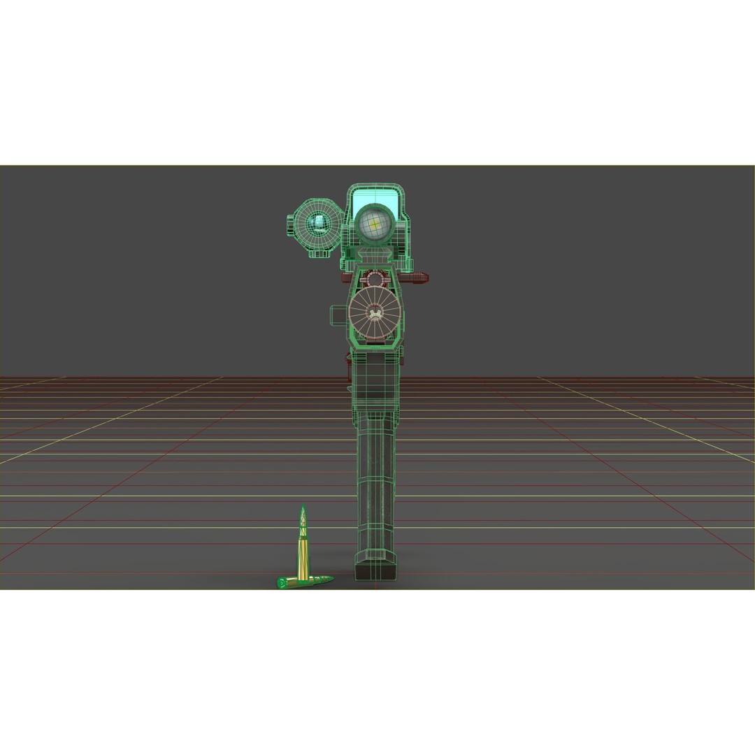CZ Bren 3 3D Model – Low Poly Military Rifle, FBX, Game Ready - View 24