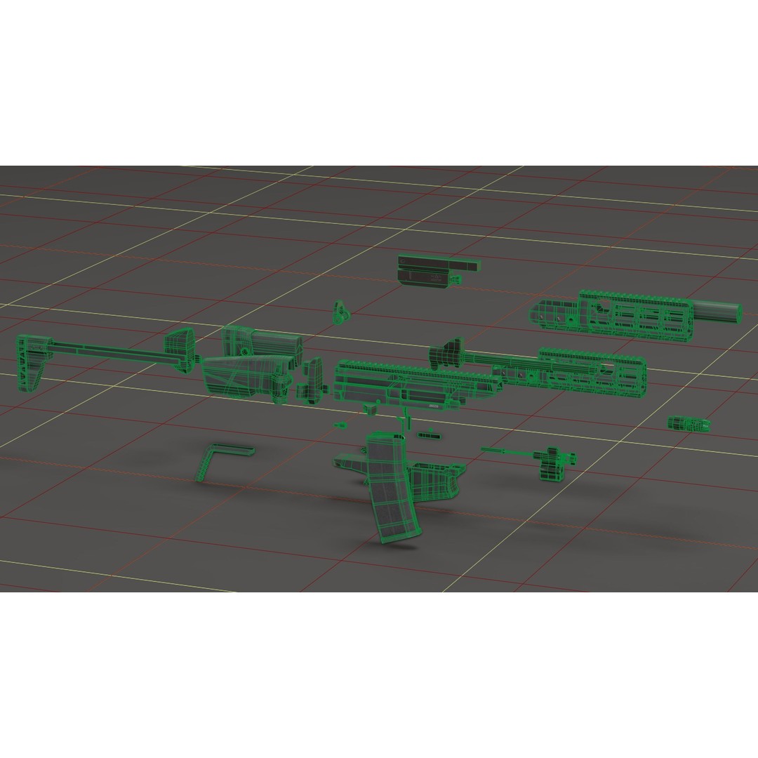 CZ Bren 3 3D Model – Low Poly Military Rifle, FBX, Game Ready - View 5