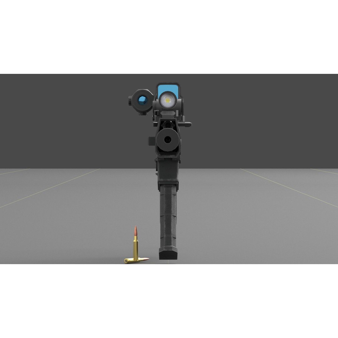 CZ Bren 3 3D Model – Low Poly Military Rifle, FBX, Game Ready - View 57
