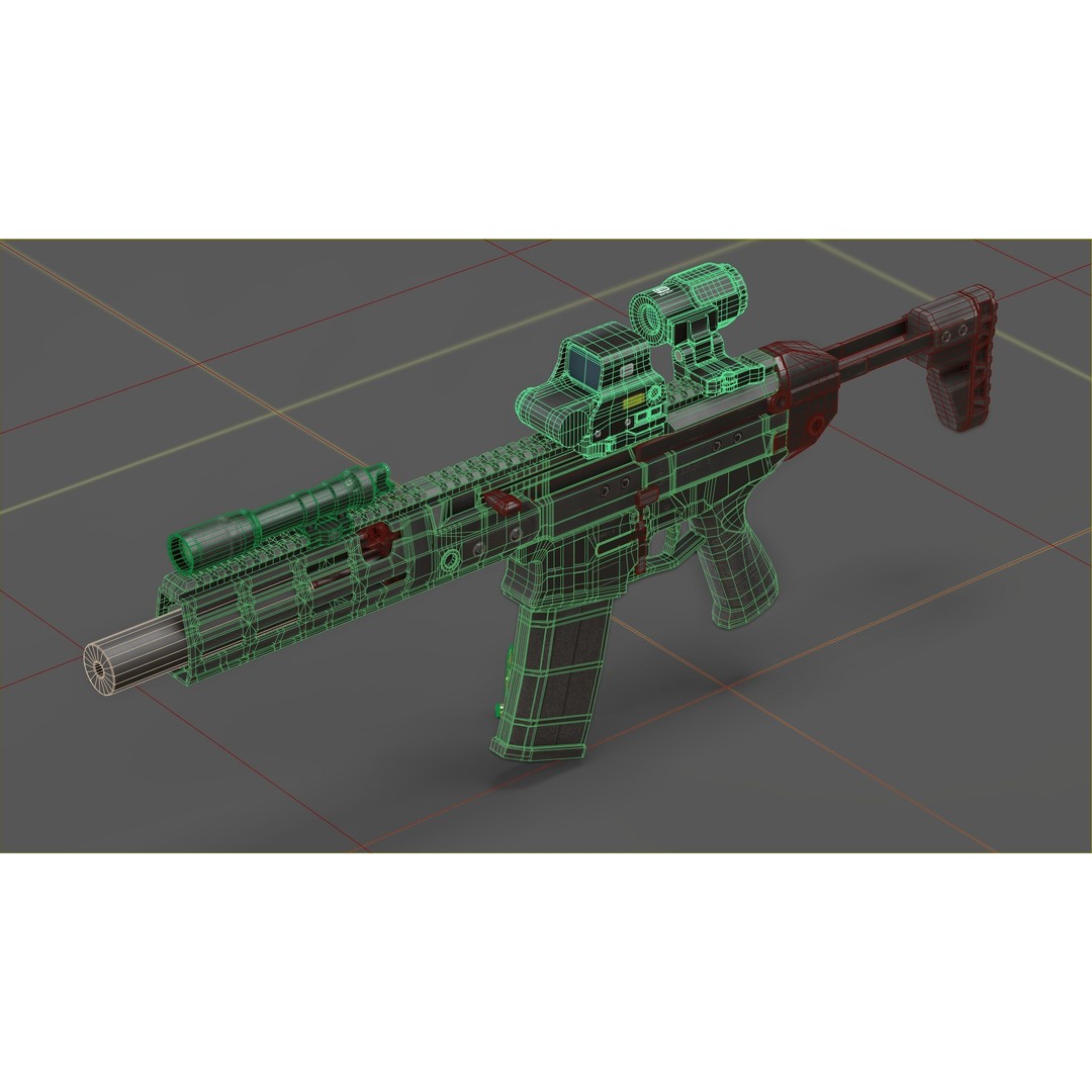 CZ Bren 3 3D Model – Low Poly Military Rifle, FBX, Game Ready - View 8