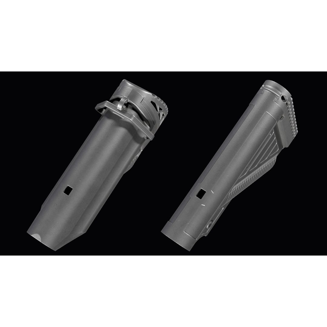 AR-15 AR-10 Stock 3D Model – Low Poly Game Asset, FBX, PBR Textures - View 13