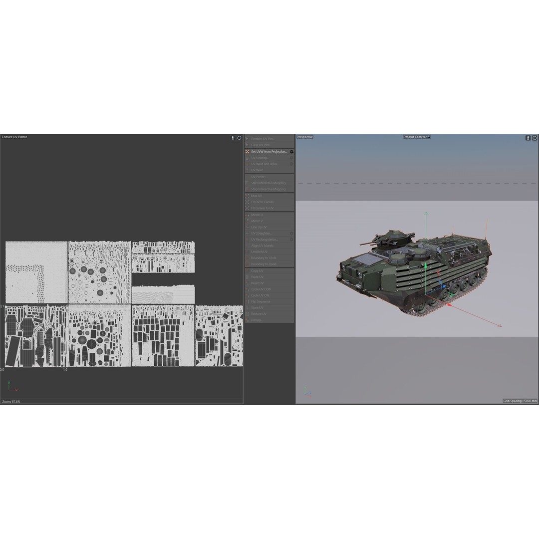 Assault Amphibious Vehicle AAVP 7A1 3D Model – Low Poly Game Asset, FBX - View 13