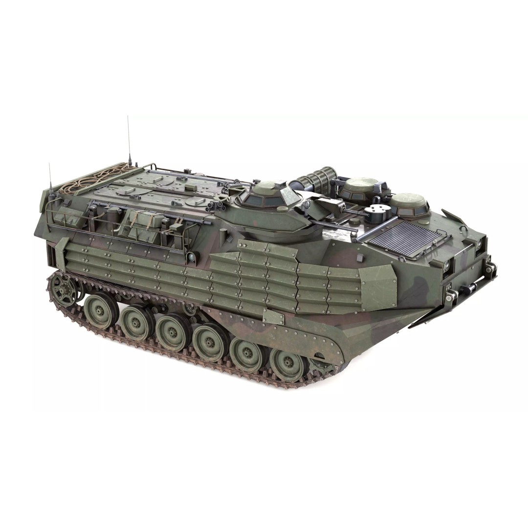 Assault Amphibious Vehicle AAVP 7A1 3D Model – Low Poly Game Asset, FBX - View 2