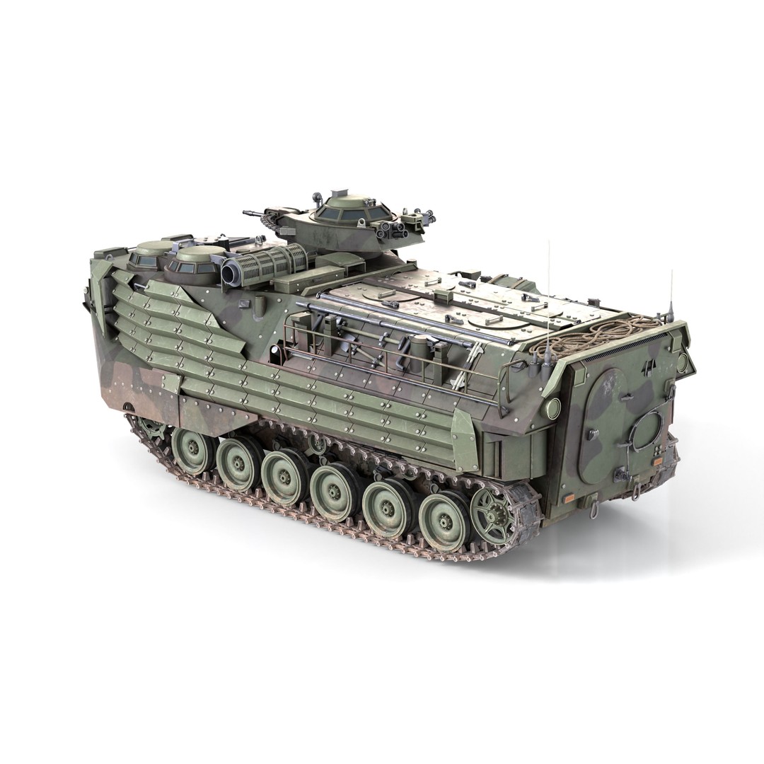 Assault Amphibious Vehicle AAVP 7A1 3D Model – Low Poly Game Asset, FBX - View 3