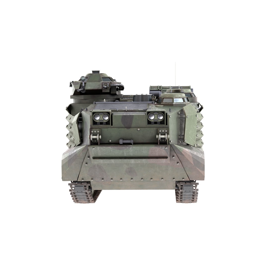 Assault Amphibious Vehicle AAVP 7A1 3D Model – Low Poly Game Asset, FBX - View 7