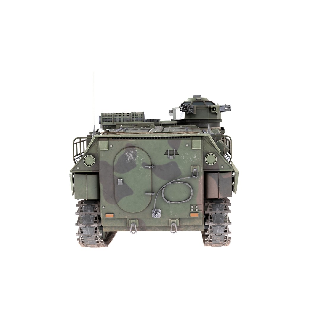 Assault Amphibious Vehicle AAVP 7A1 3D Model – Low Poly Game Asset, FBX - View 8