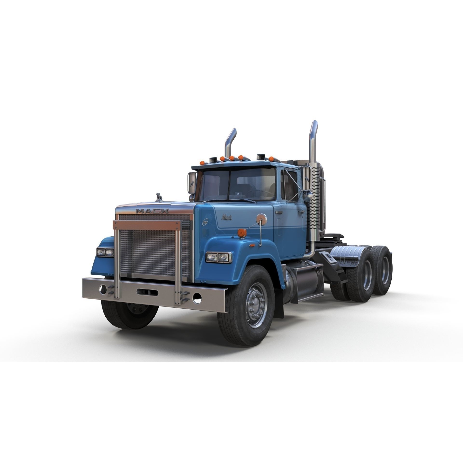 SuperLiner Flatbed Trailer - Low-Poly Game-Ready 3D Model - View 15