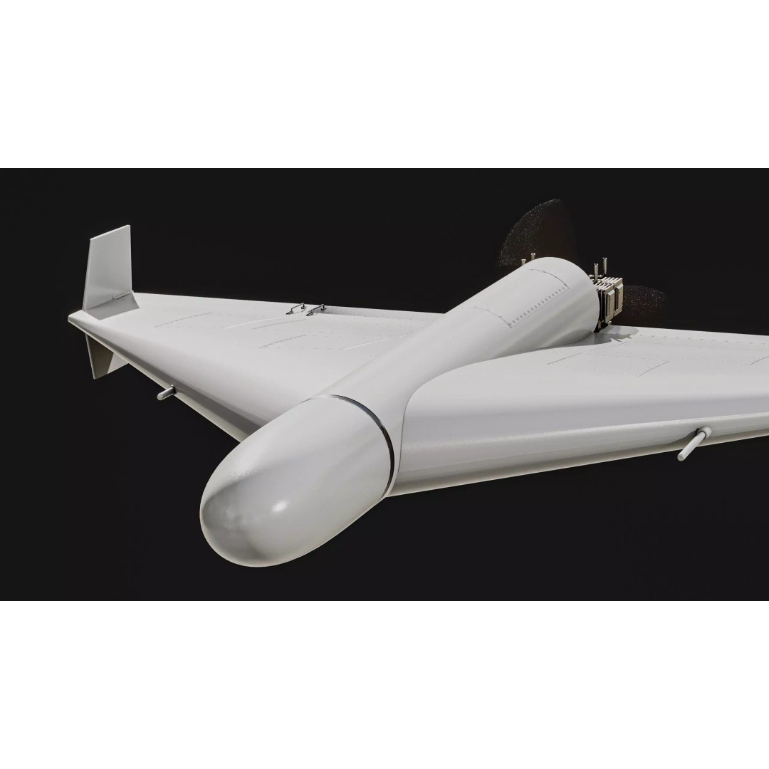 Geran-2 Iran Shahed-136 Drone 3D Model – Low Poly PBR Game Asset, FBX - View 11