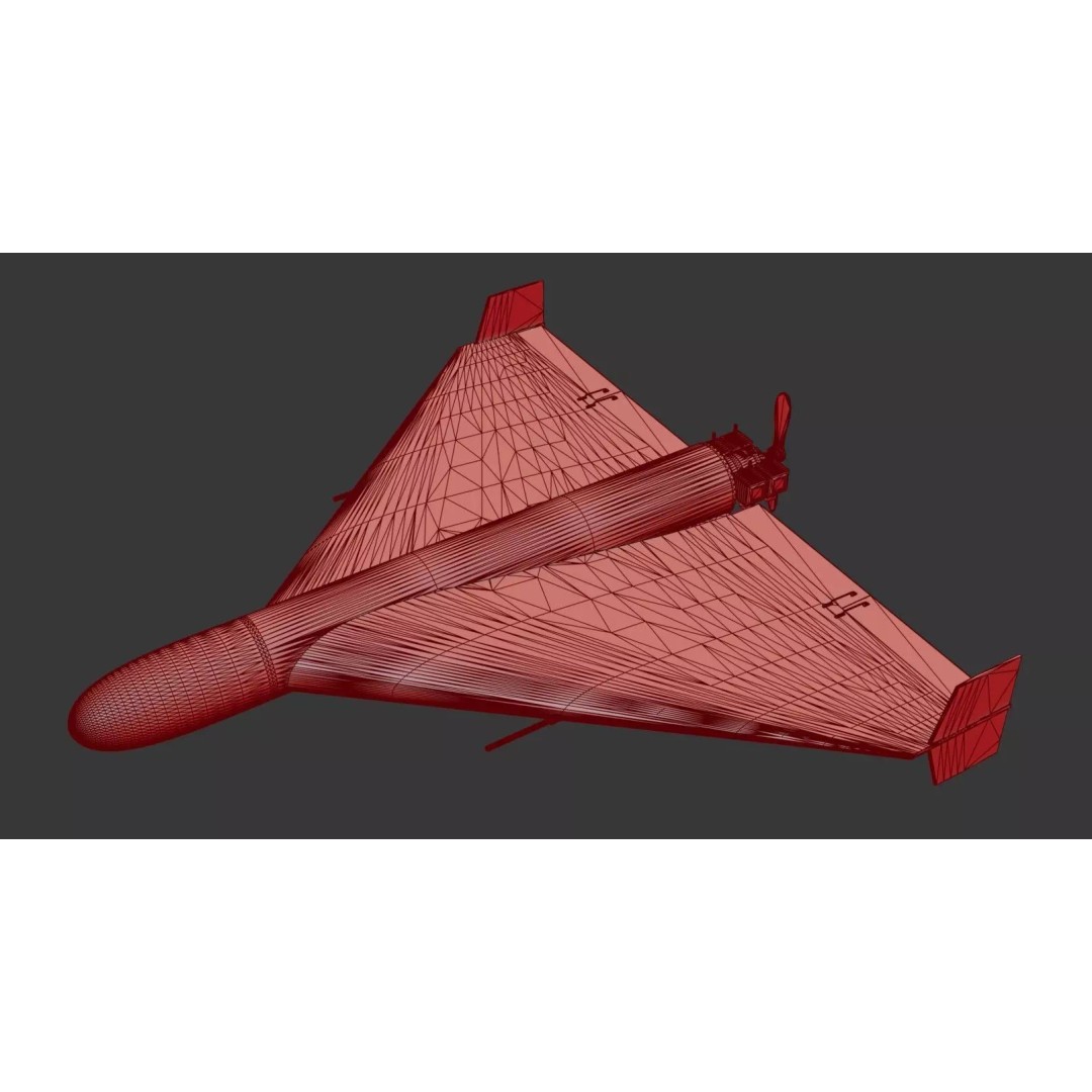 Geran-2 Iran Shahed-136 Drone 3D Model – Low Poly PBR Game Asset, FBX - View 16