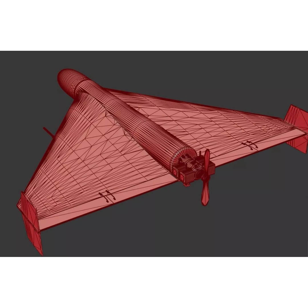 Geran-2 Iran Shahed-136 Drone 3D Model – Low Poly PBR Game Asset, FBX - View 17