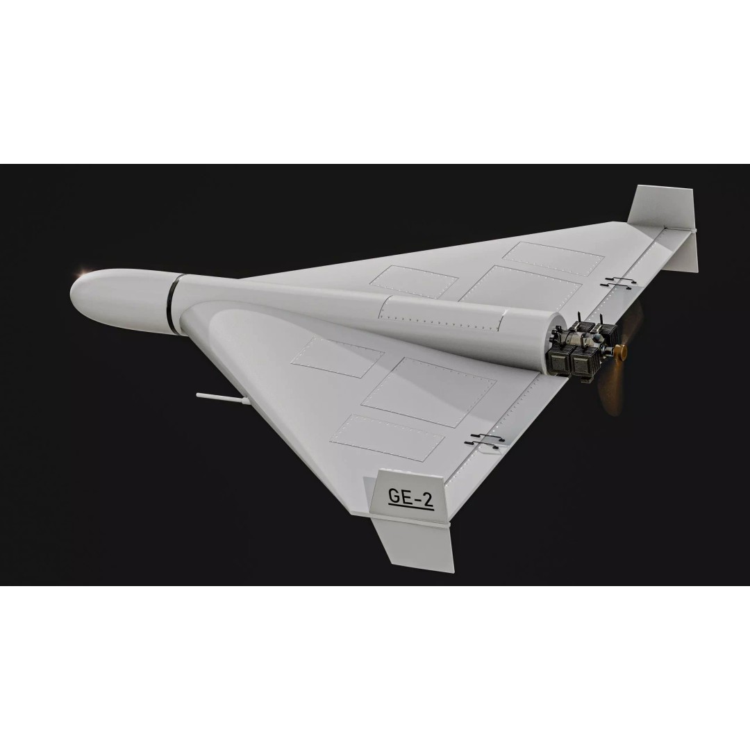 Geran-2 Iran Shahed-136 Drone 3D Model – Low Poly PBR Game Asset, FBX - View 3