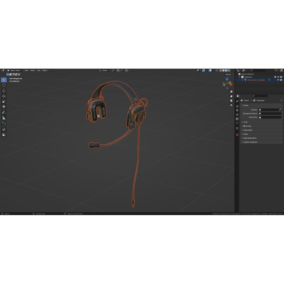 3M PELTOR COMTAC IV Headset 3D Model – Low Poly Game Asset, FBX