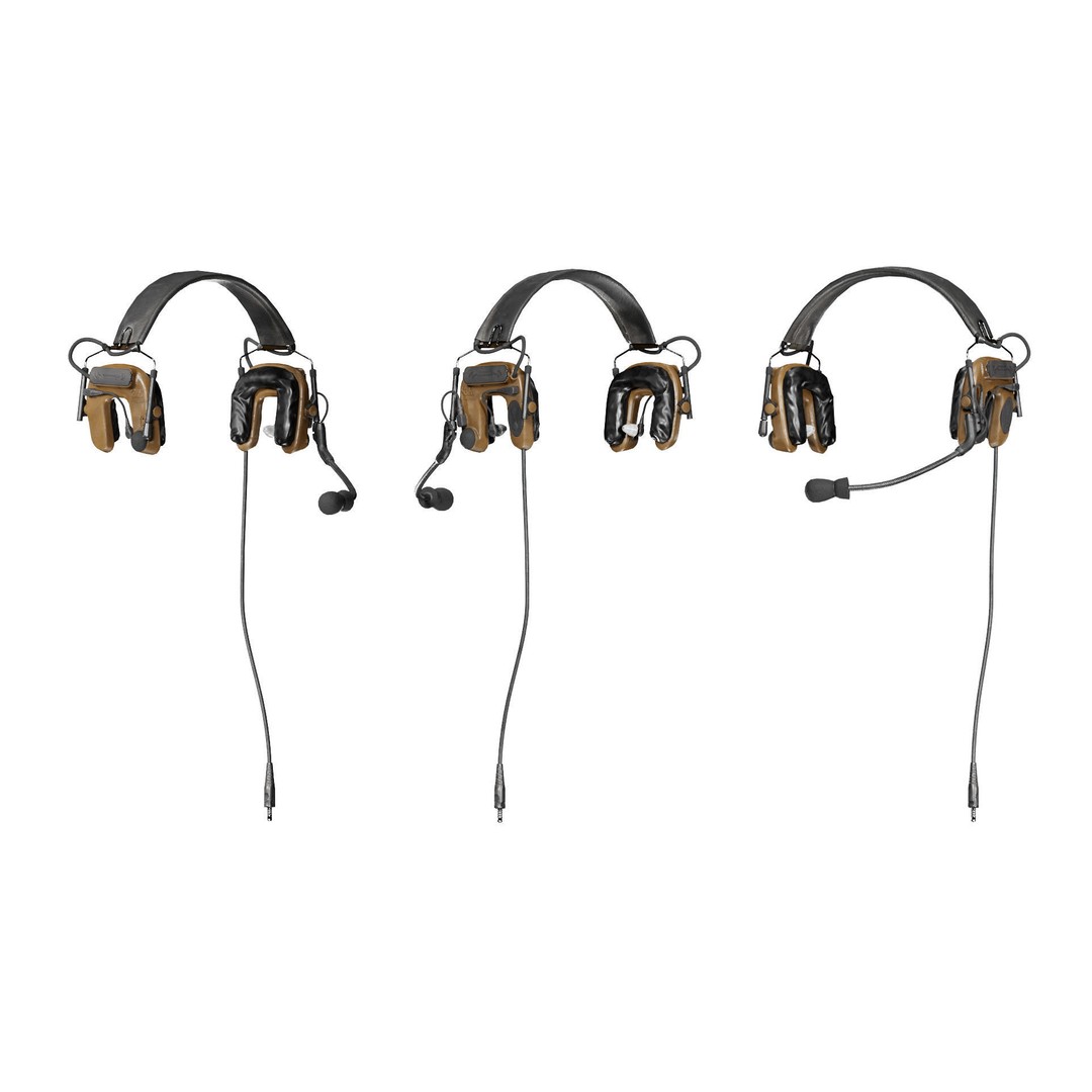 3M PELTOR COMTAC IV Headset 3D Model – Low Poly Game Asset, FBX - View 6