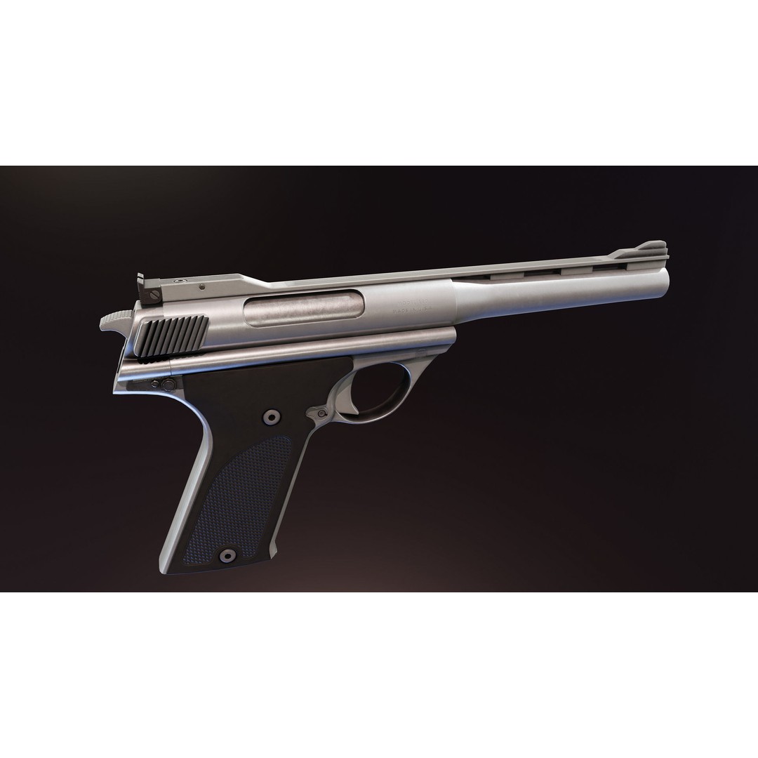 Automag 180 3D Model – Low Poly Rigged Weapon with PBR Textures - View 7