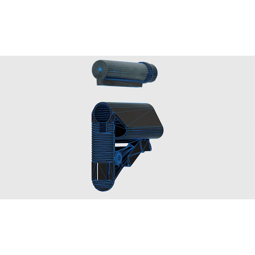 PDW Buttstock Kit 3D Model – Low Poly Replica Model, FBX - View 18