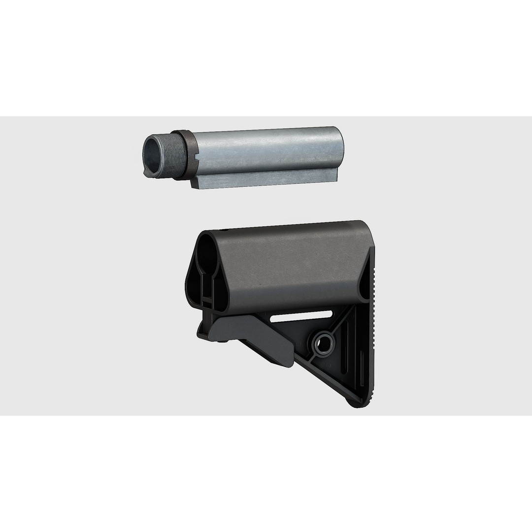 PDW Buttstock Kit 3D Model – Low Poly Replica Model, FBX - View 3