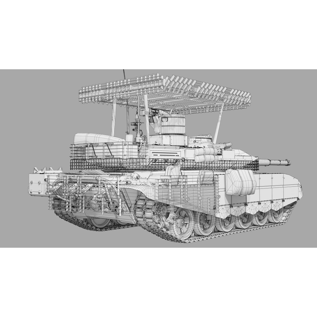 T-90M Proryv 3D Model – Low Poly Game Ready Tank with PBR Textures