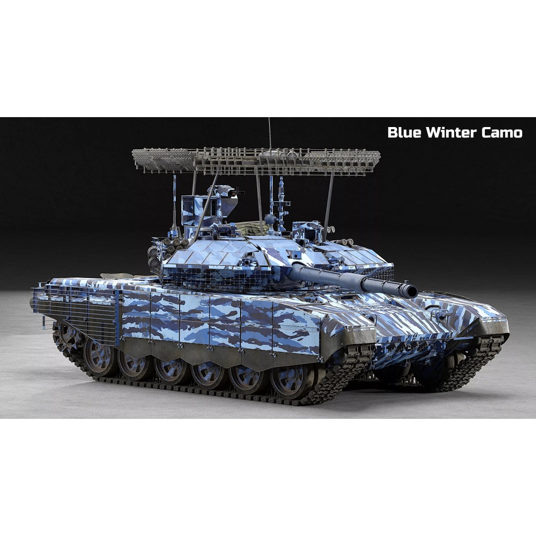 T-90M Proryv 3D Model – Low Poly Game Ready Tank with PBR Textures - View 10