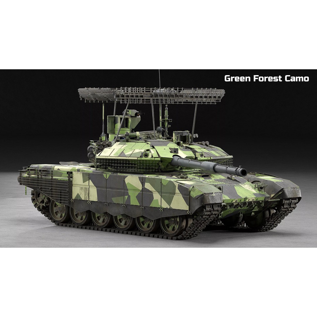 T-90M Proryv 3D Model – Low Poly Game Ready Tank with PBR Textures - View 12