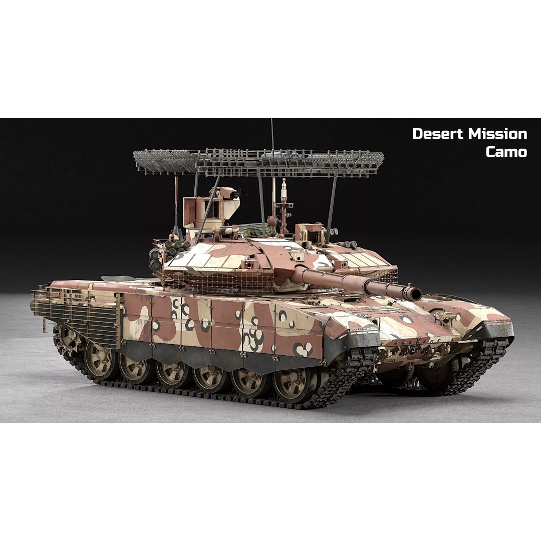 T-90M Proryv 3D Model – Low Poly Game Ready Tank with PBR Textures - View 13