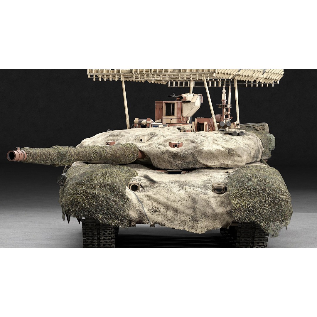 T-90M Proryv 3D Model – Low Poly Game Ready Tank with PBR Textures - View 16