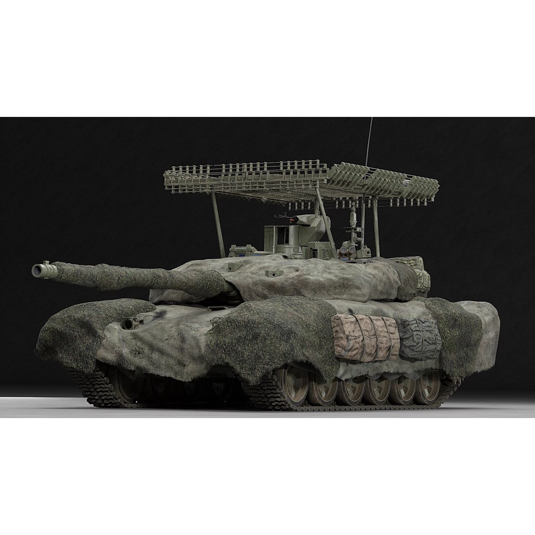 T-90M Proryv 3D Model – Low Poly Game Ready Tank with PBR Textures - View 23
