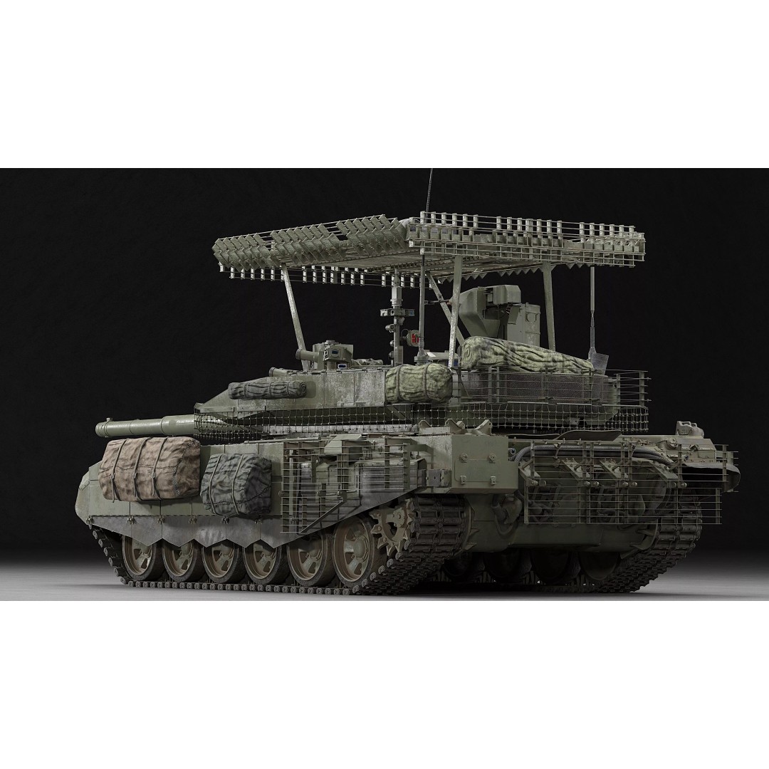 T-90M Proryv 3D Model – Low Poly Game Ready Tank with PBR Textures - View 36