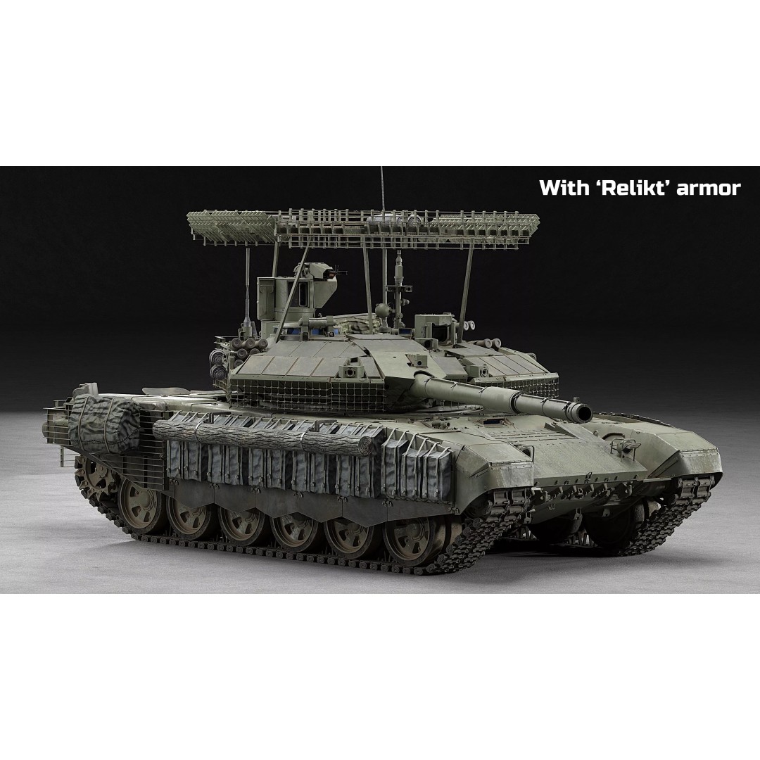 T-90M Proryv 3D Model – Low Poly Game Ready Tank with PBR Textures - View 6