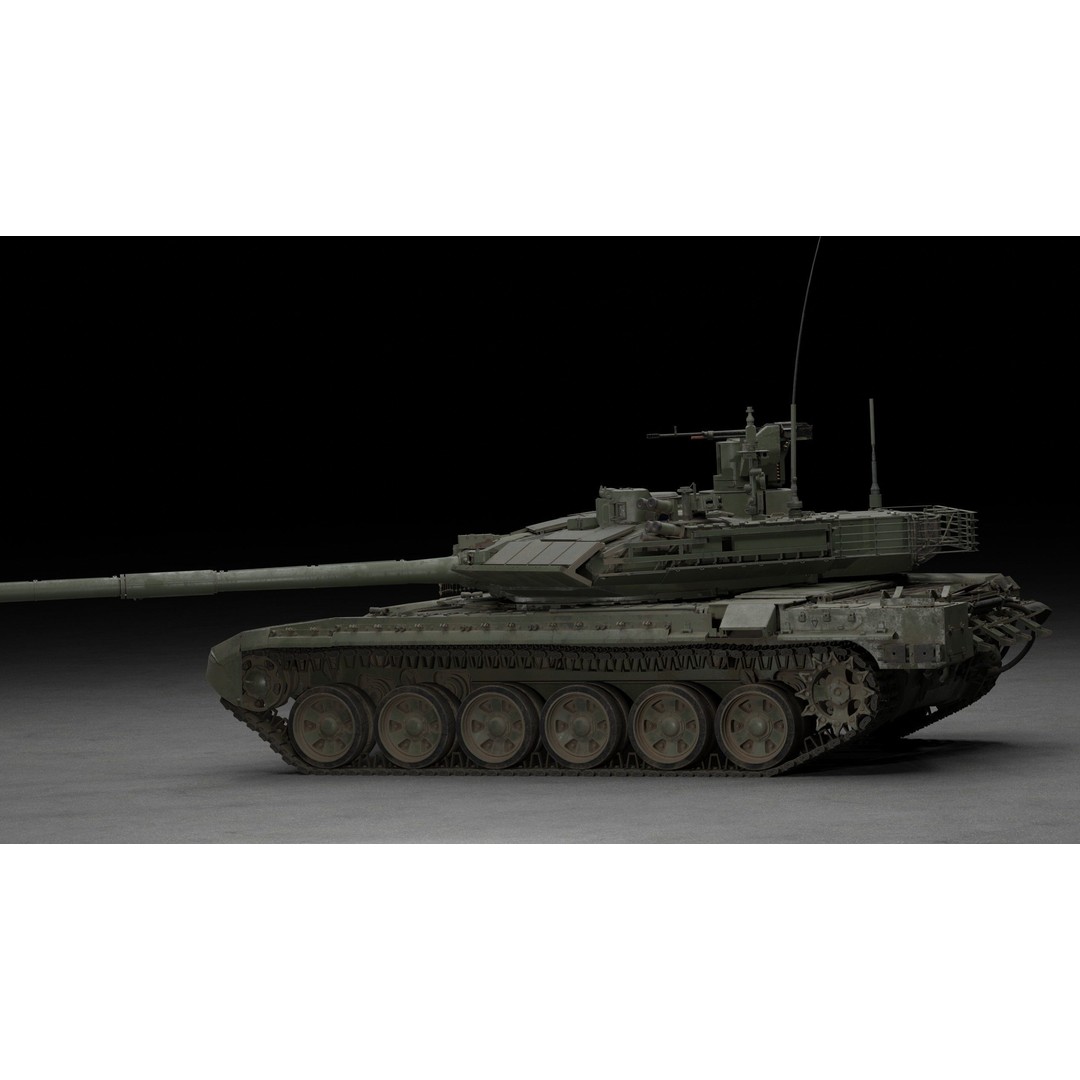 T-90M Proryv 3D Model – Low Poly Game Ready Tank with PBR Textures - View 60