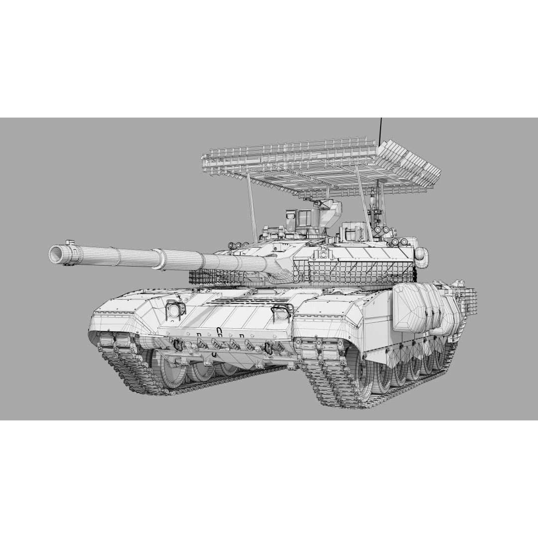 T-90M Proryv 3D Model – Low Poly Game Ready Tank with PBR Textures - View 63