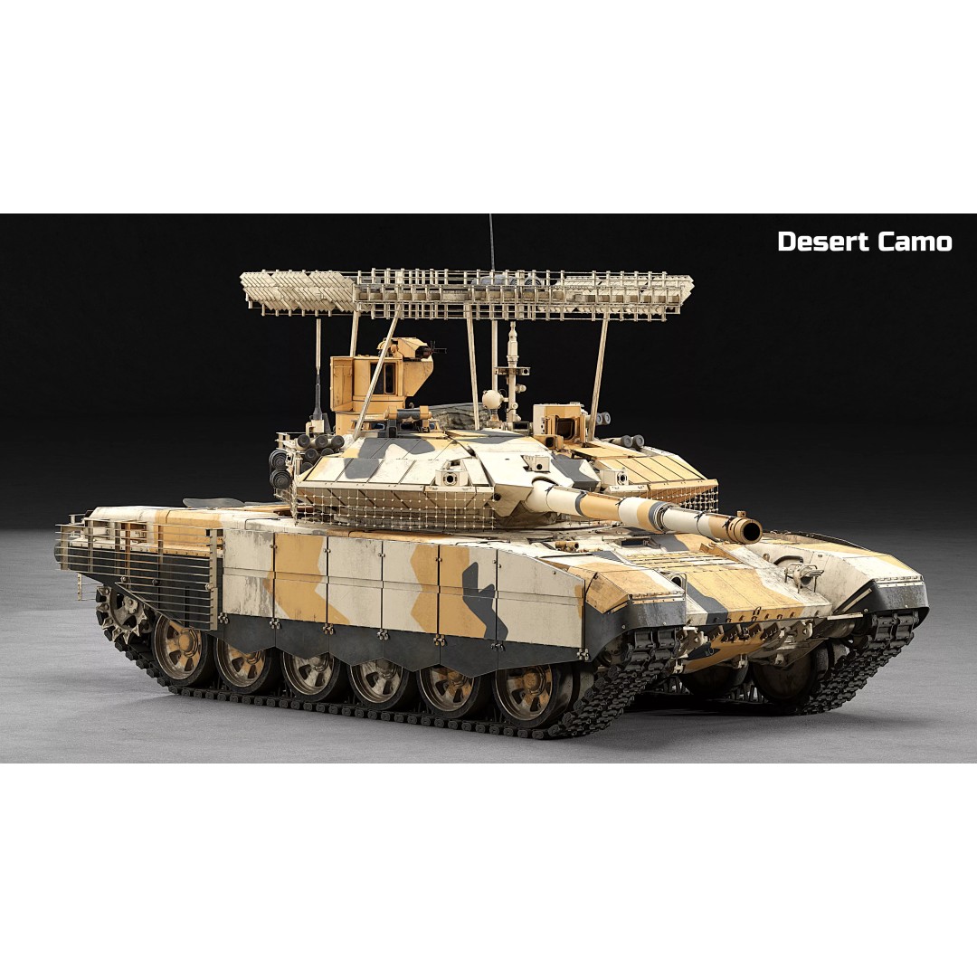 T-90M Proryv 3D Model – Low Poly Game Ready Tank with PBR Textures - View 8