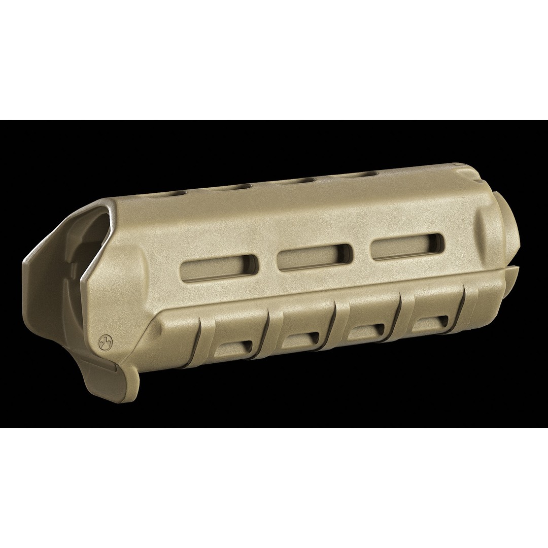 Magpul MOE M-Lok Handguard 3D Model – Low Poly PBR Game Asset, FBX, OBJ - View 5