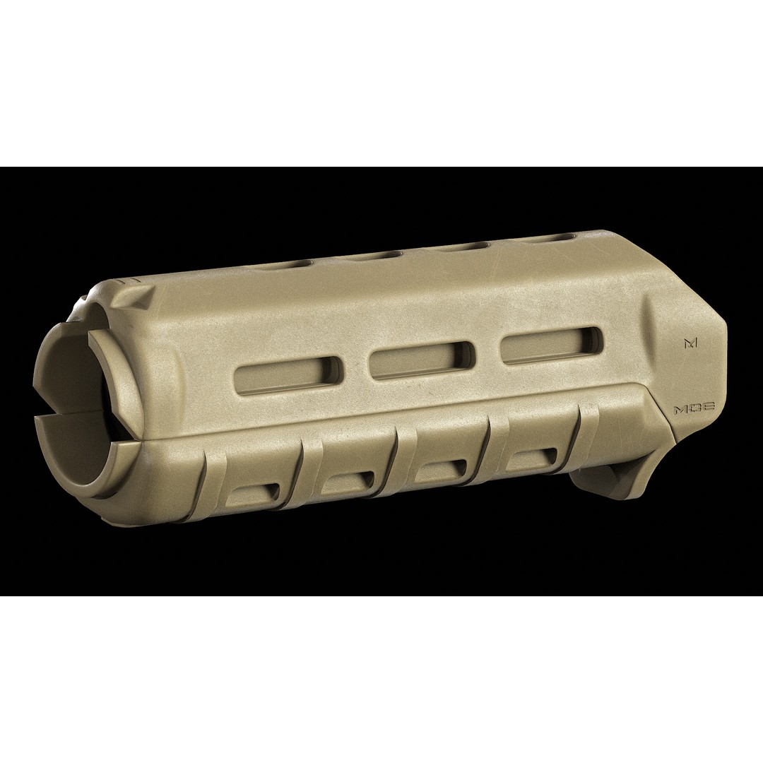 Magpul MOE M-Lok Handguard 3D Model – Low Poly PBR Game Asset, FBX, OBJ - View 7