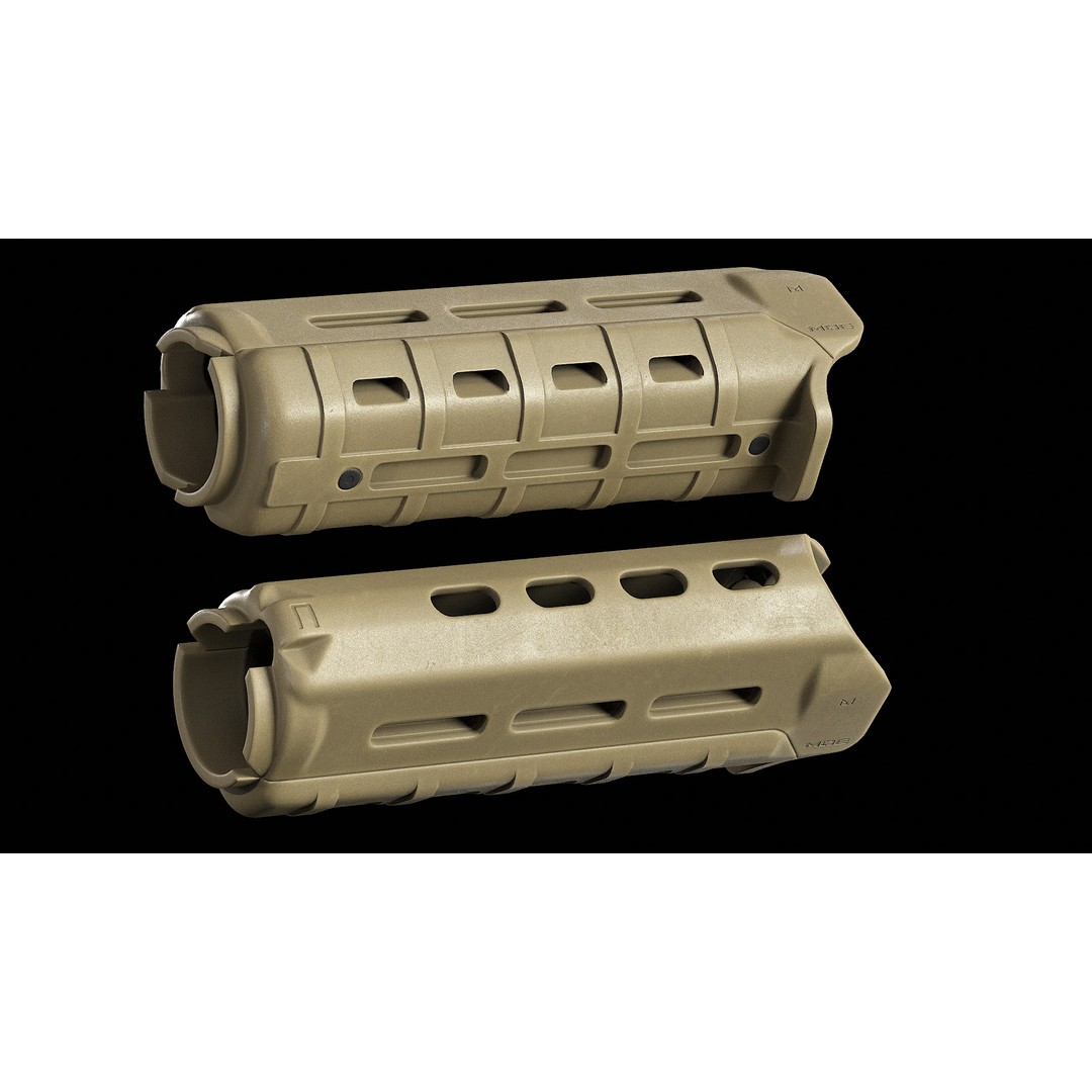 Magpul MOE M-Lok Handguard 3D Model – Low Poly PBR Game Asset, FBX, OBJ - View 8