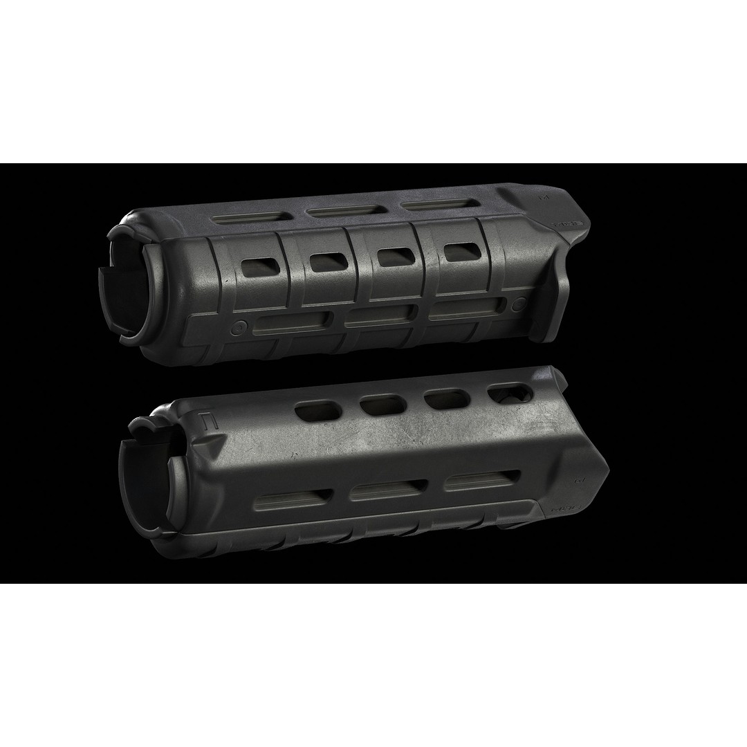 Magpul MOE M-Lok Handguard 3D Model – Low Poly PBR Game Asset, FBX, OBJ - View 9