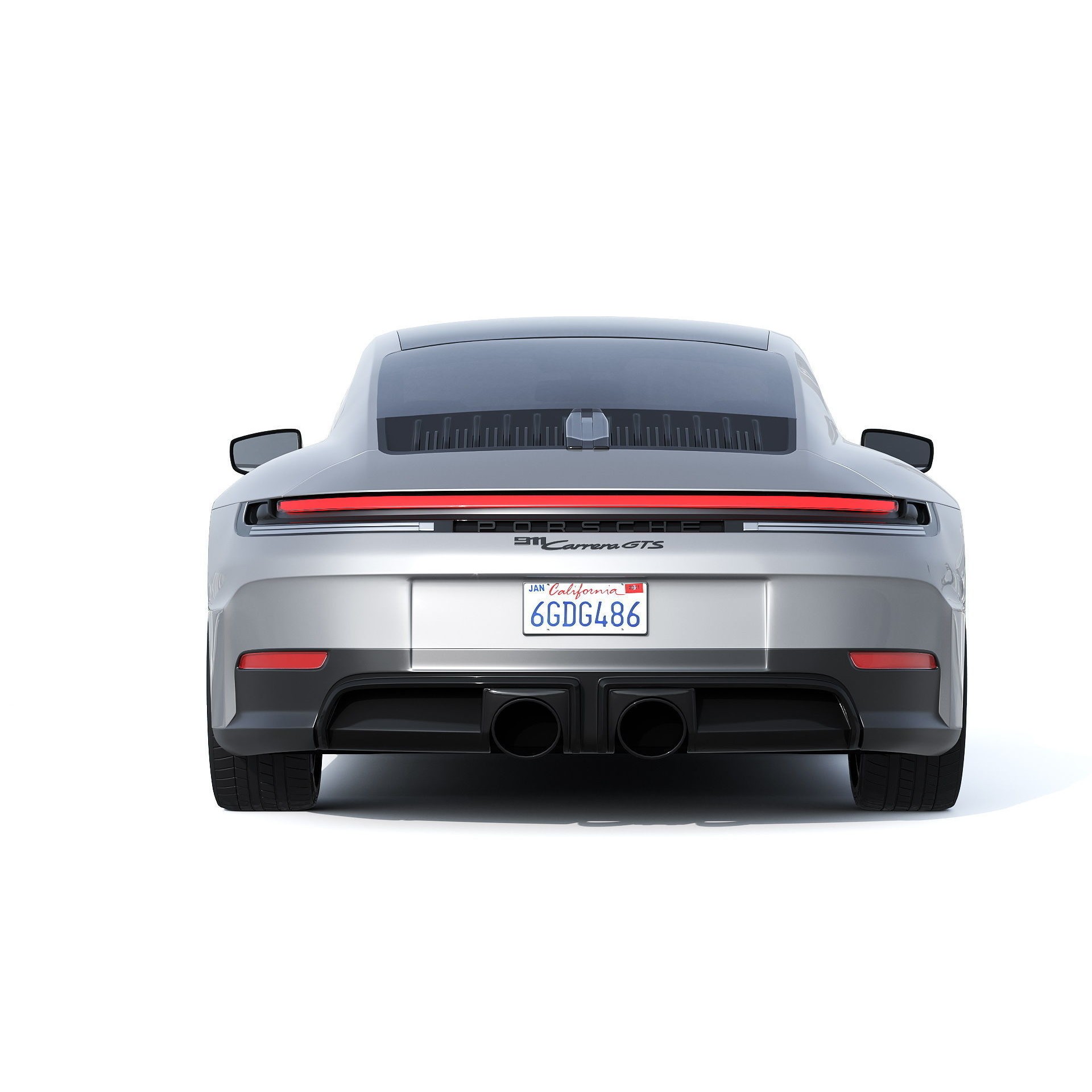 Porsche 911 Carrera GTS Hybrid 2025 - Game-Ready 3D Model - View 6