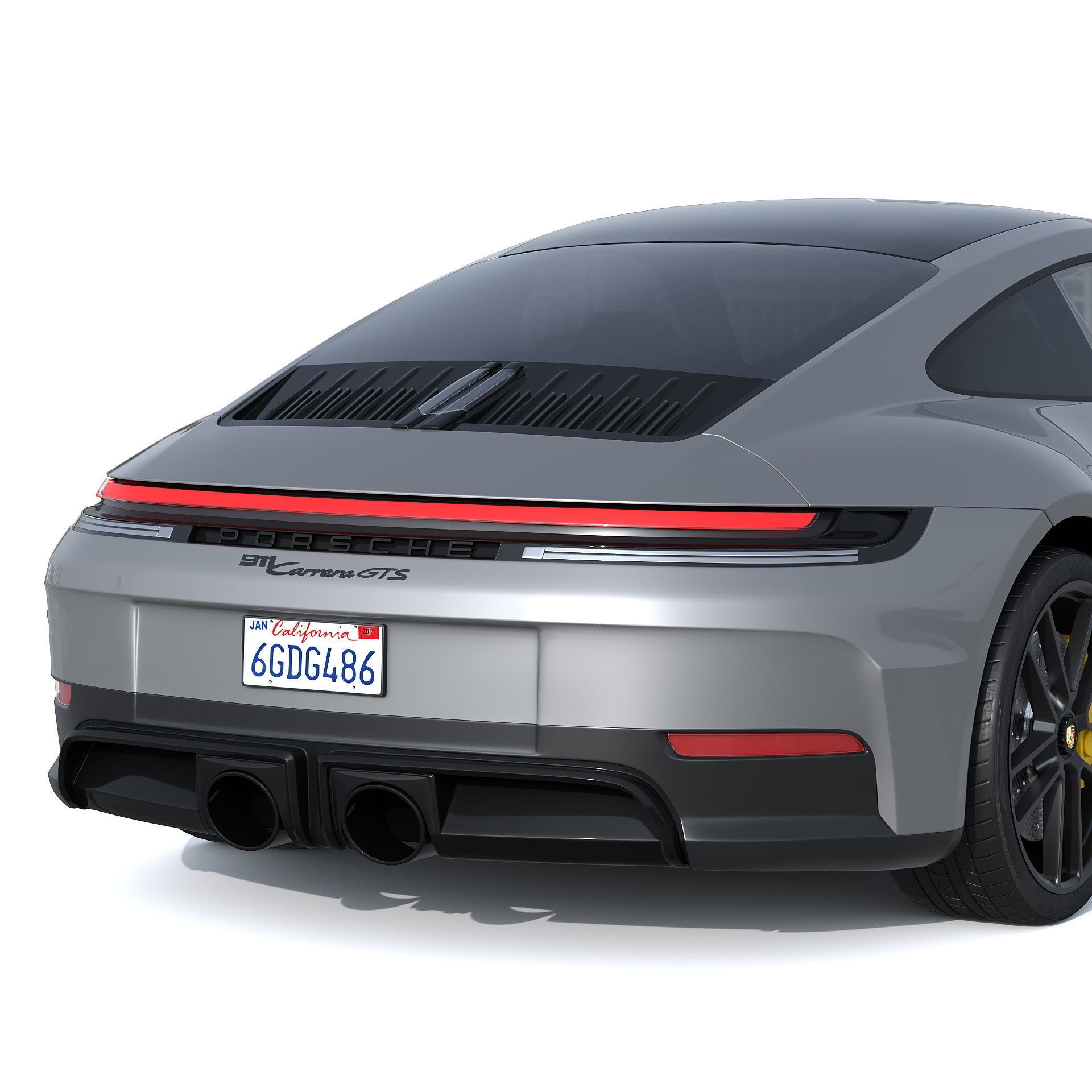 Porsche 911 Carrera GTS Hybrid 2025 - Game-Ready 3D Model - View 8