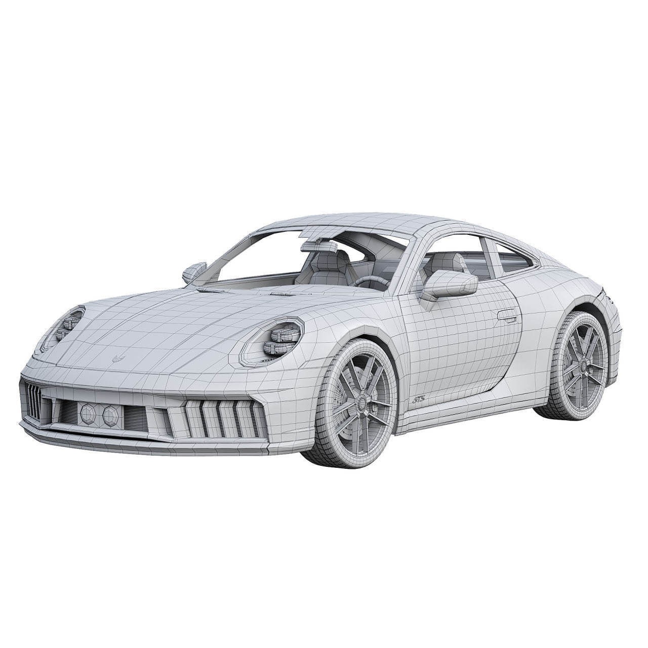 Porsche 911 Carrera GTS Hybrid 2025 - Game-Ready 3D Model - View 9