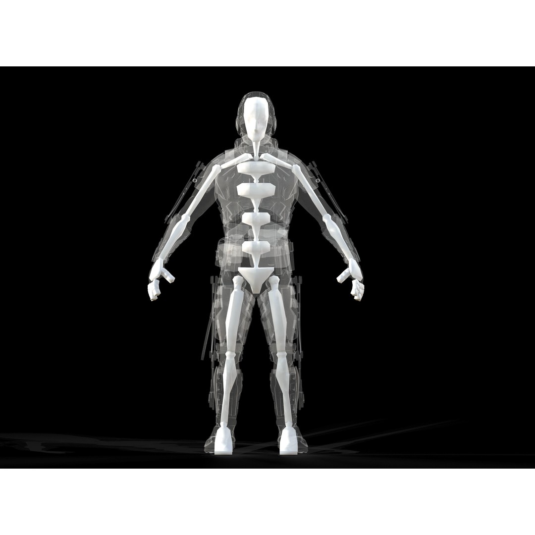 Elite Soldier 3D Model – Low Poly Rigged Sci-Fi Character, FBX