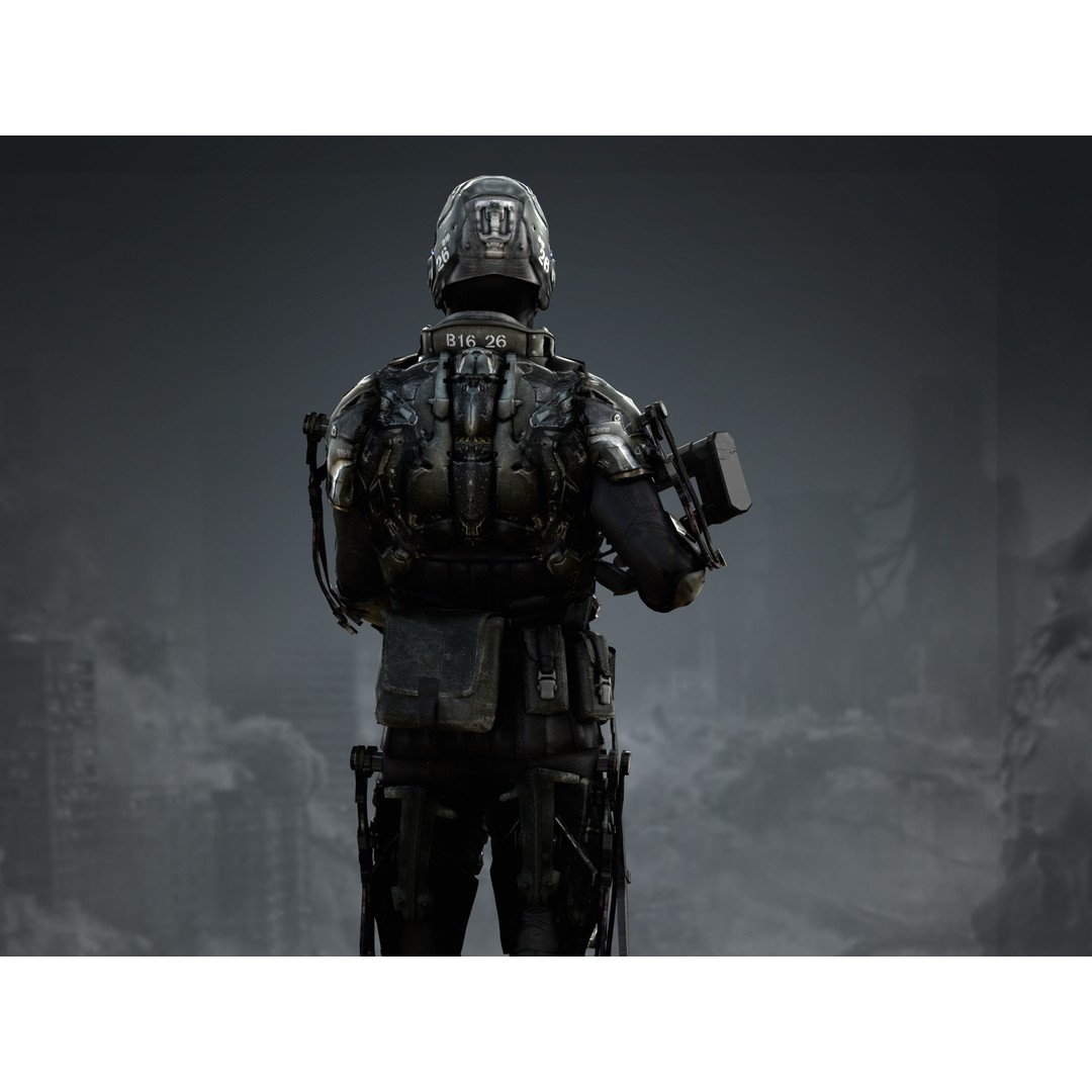 Elite Soldier 3D Model – Low Poly Rigged Sci-Fi Character, FBX - View 13