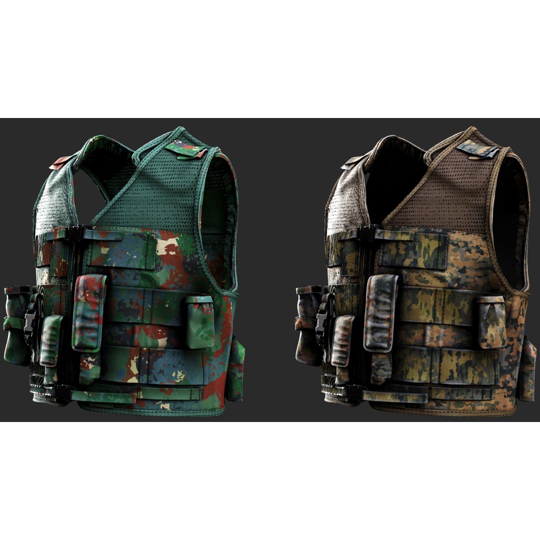 Austrian Armed Forces Tactical Vest 3D Model – Low Poly GTA-Ready Asset, FBX/OBJ - View 11