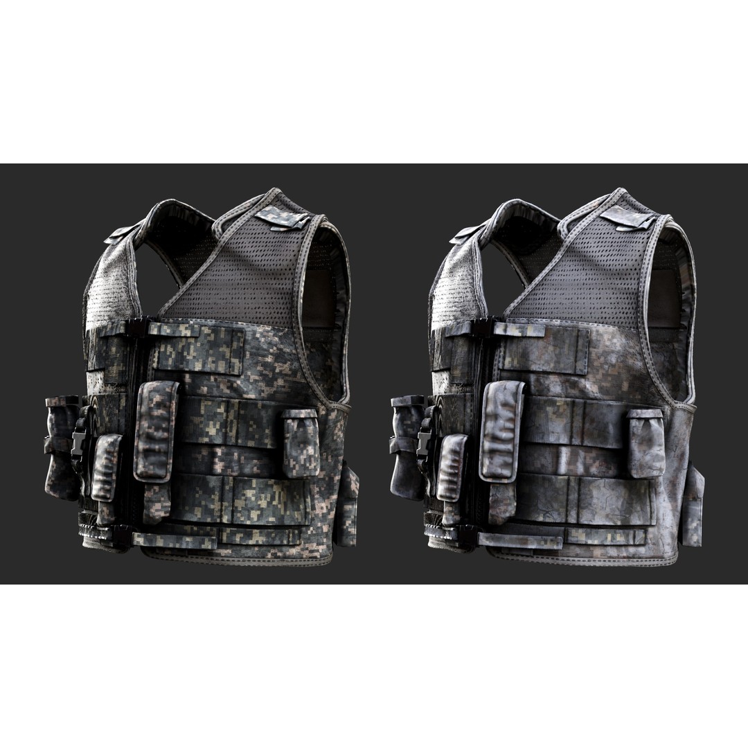Austrian Armed Forces Tactical Vest 3D Model – Low Poly GTA-Ready Asset, FBX/OBJ - View 17