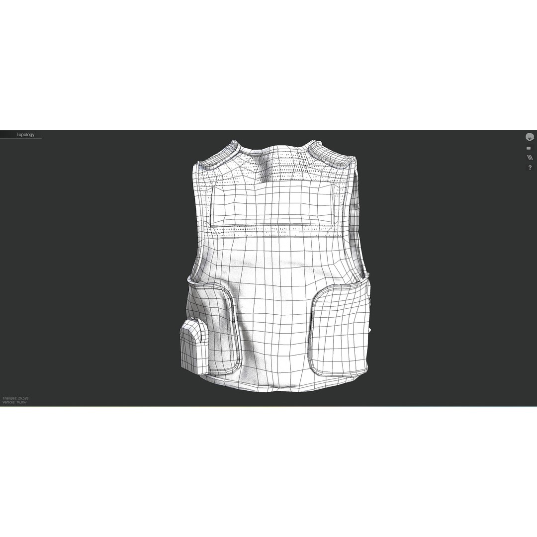 Austrian Armed Forces Tactical Vest 3D Model – Low Poly GTA-Ready Asset, FBX/OBJ - View 8