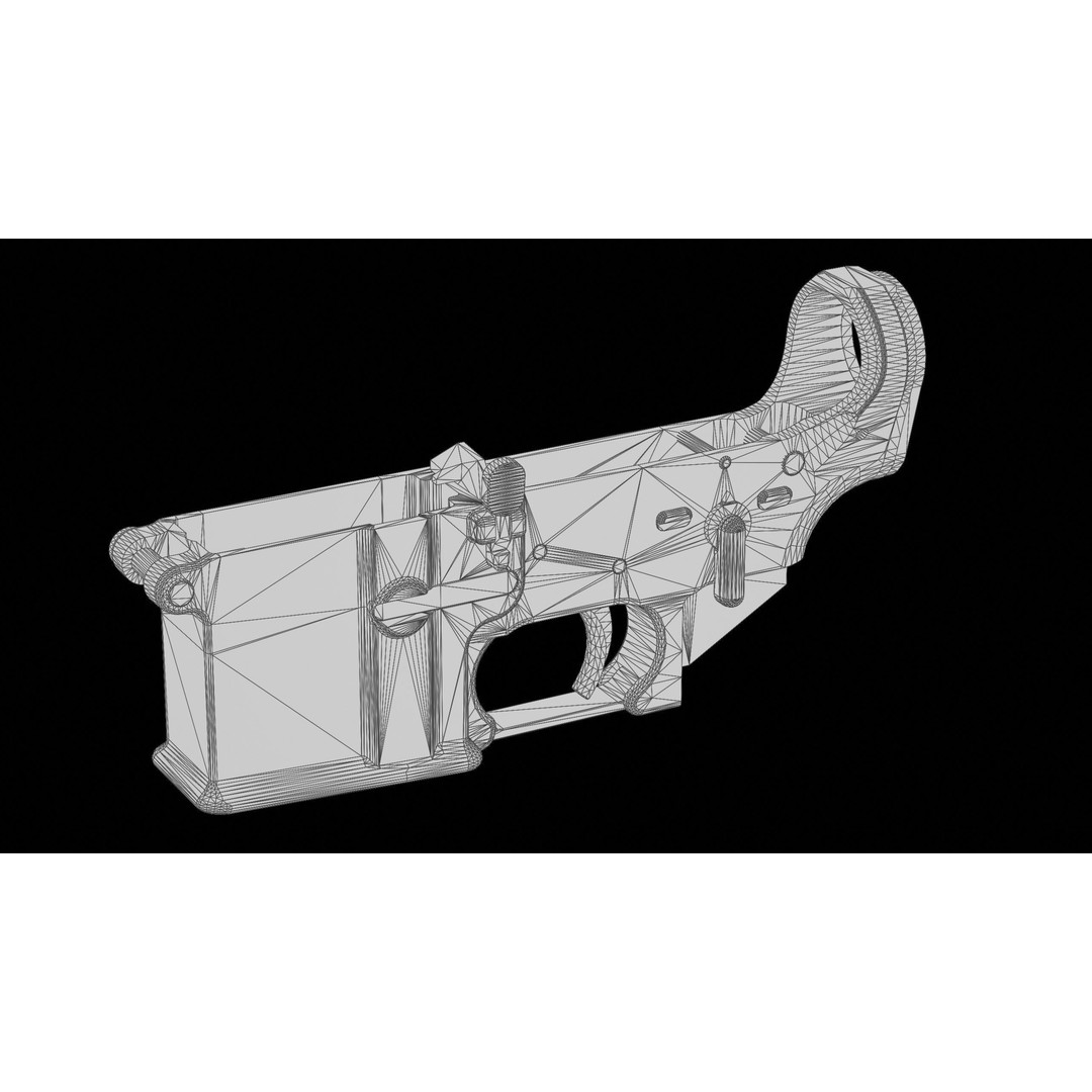 HK416D Rifle 3D Model – Low Poly Game-Ready Asset, FBX
