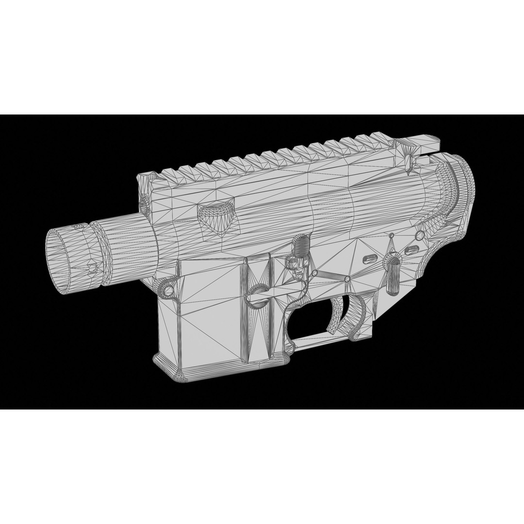 HK416D Rifle 3D Model – Low Poly Game-Ready Asset, FBX - View 18