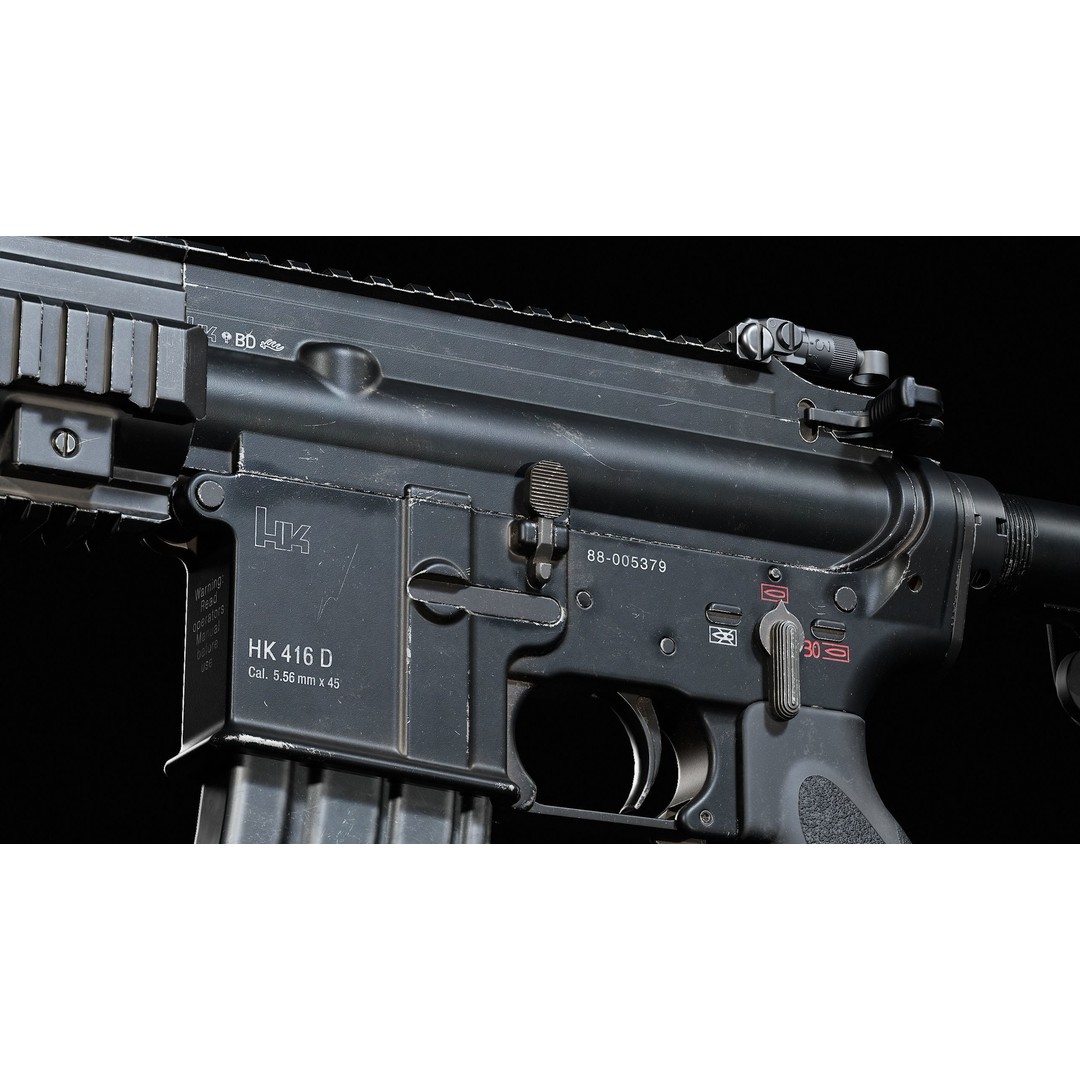 HK416D Rifle 3D Model – Low Poly Game-Ready Asset, FBX - View 5